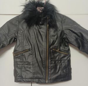 Kids Costumes to Hire - Leather Jacket with fur - CHILD - 4 years